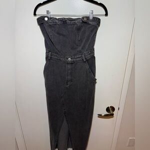 Blue Blush Charcoal Denim Dress